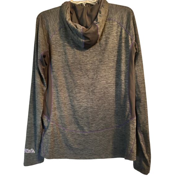 GUC Women's Colosseum Gray K-State 1/4 Zip Pullover Hoodie Size Large - Picture 3 of 7